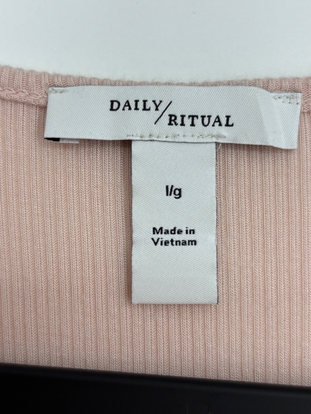 Daily Ritual Womens Large Pullover Knit Top Blush Pink Surplice V-Neck Long Slv - Picture 4 of 7